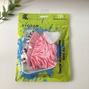 Reusable Face Masks  3 Pack Girls Youth Size NWT
